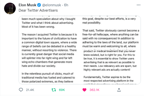 Elon Musk Tweet