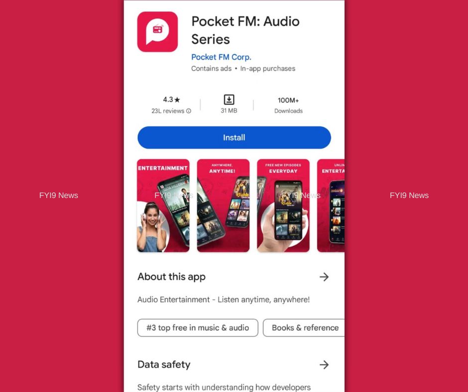 Pocket FM Surpasses 100 Million Downloads on Google Play Store - fyi9