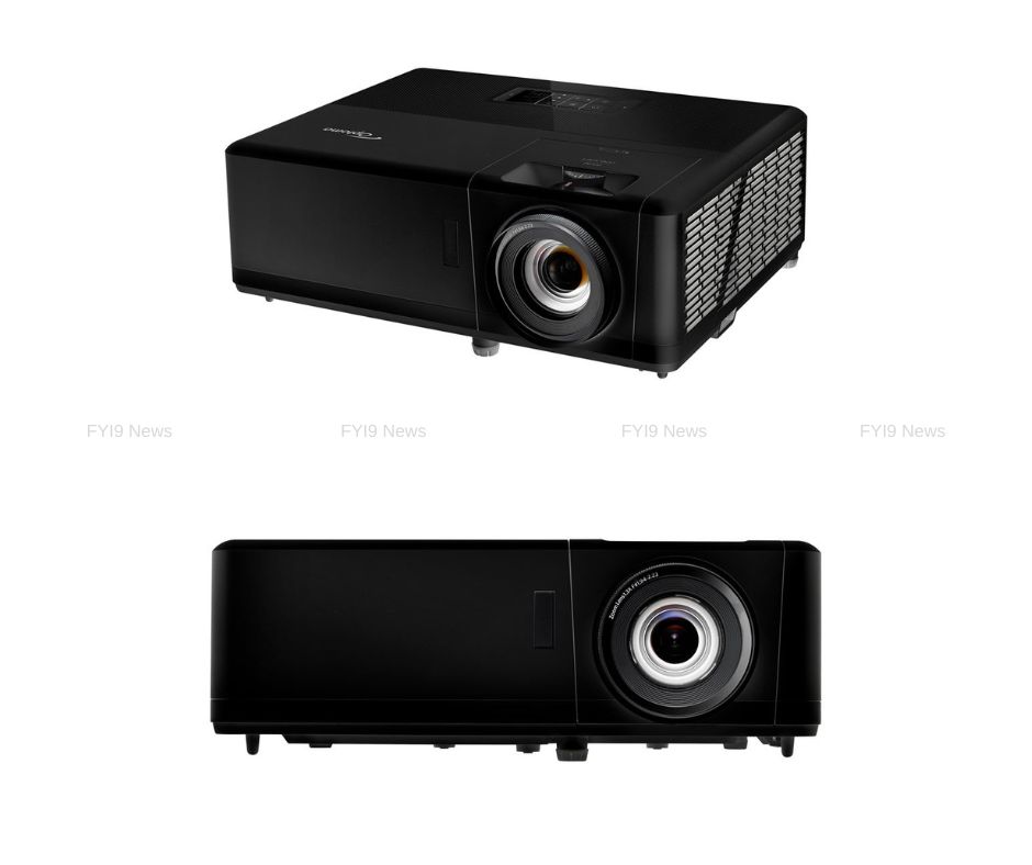 Dynamic true 4K UHD laser home cinema projector UHZ50+ in a sleek black color - fyi9
