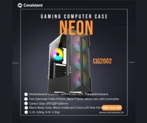 Consistent Infosystems Neon Gaming Cabinet - fyi9
