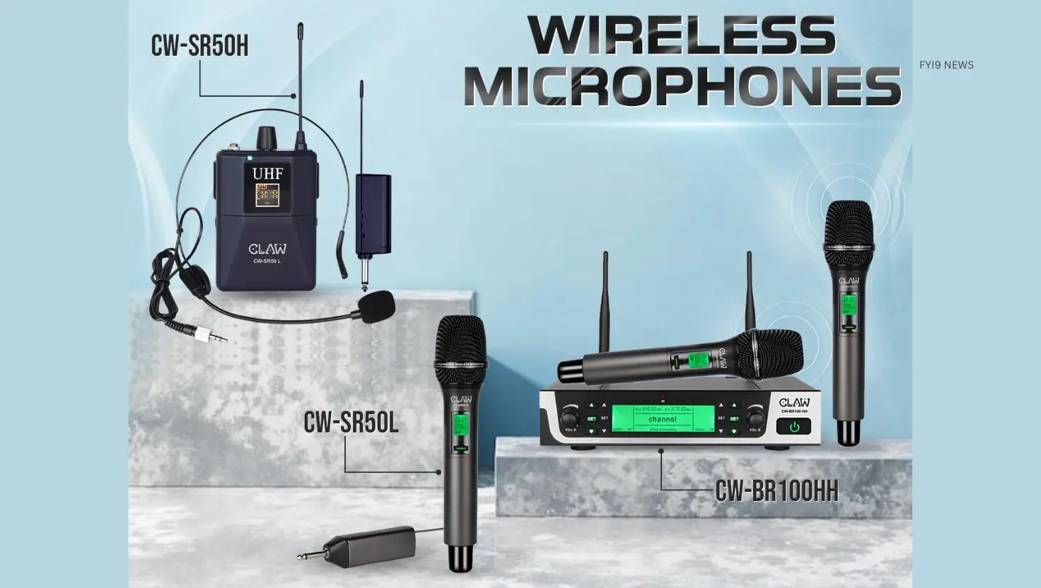 Wcw Microphone CLAW Launches Professional Plug-n-Play UHF Wireless Microphone Systems ...