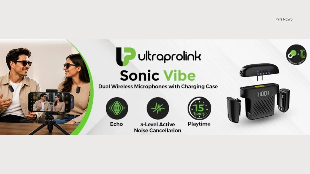 Ultraprolink Sonic Vibe Dual Wireless Microphones - fyi9